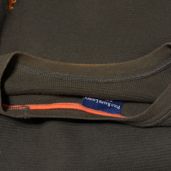 🔥Ralph Lauren Moss Green Sleepwear Night Shirt with Orange Pony Size XL - Picture 8 of 8